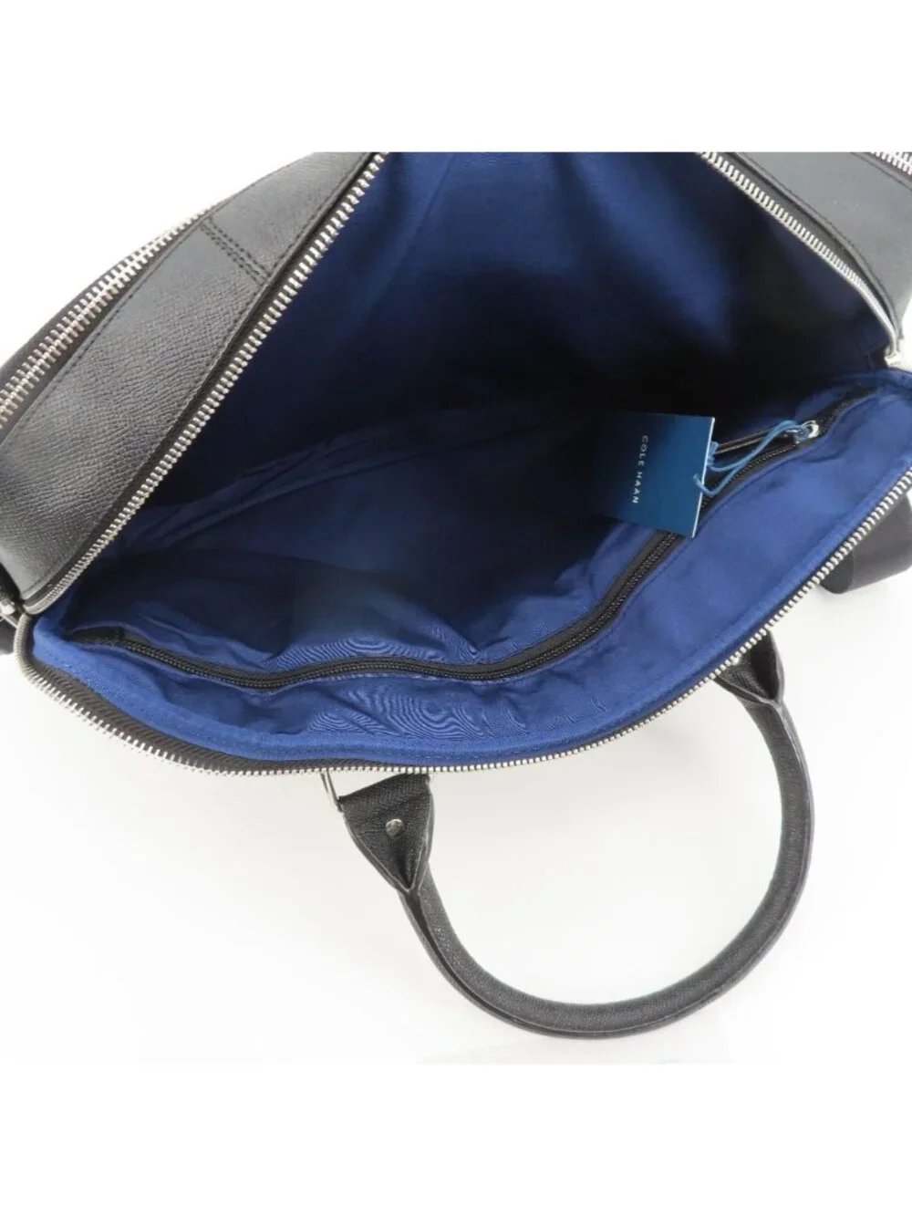 Cole Haan American Airlines Black Leather Laptop Bag Attache Travel Business NEW